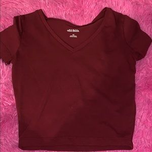 wild fable maroon crop top